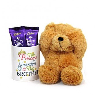 Coffee mug with cute teddy and chocolates Delivery Jaipur, Rajasthan